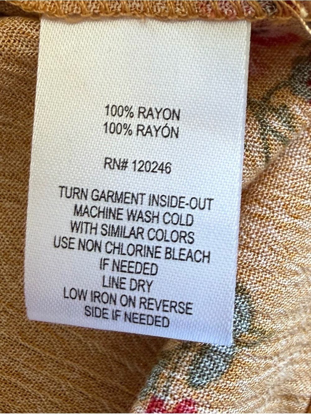 Wallflower Mustard Floral Tie-Front Peasant Blouse - Picture 10 of 11